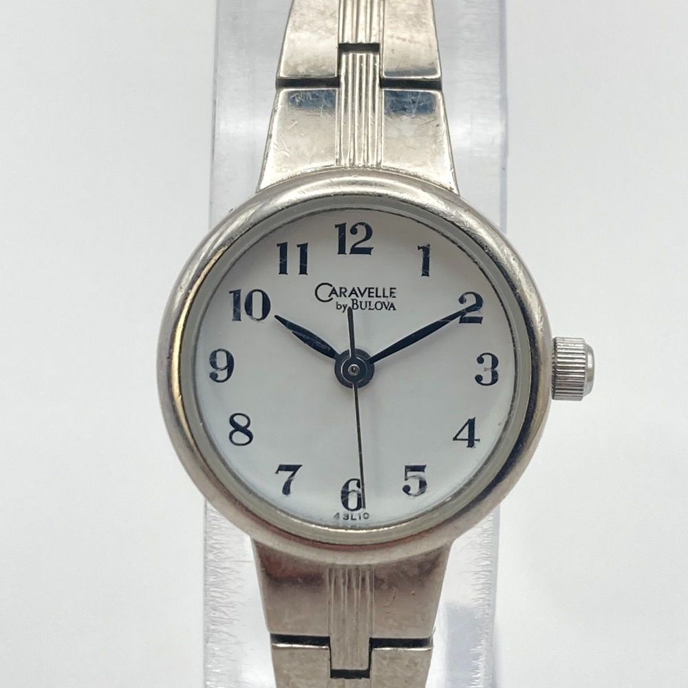 Caravelle by Bulova Womens Watch 19mm Silver Tone 43L10 Petite New Battery 6.25"